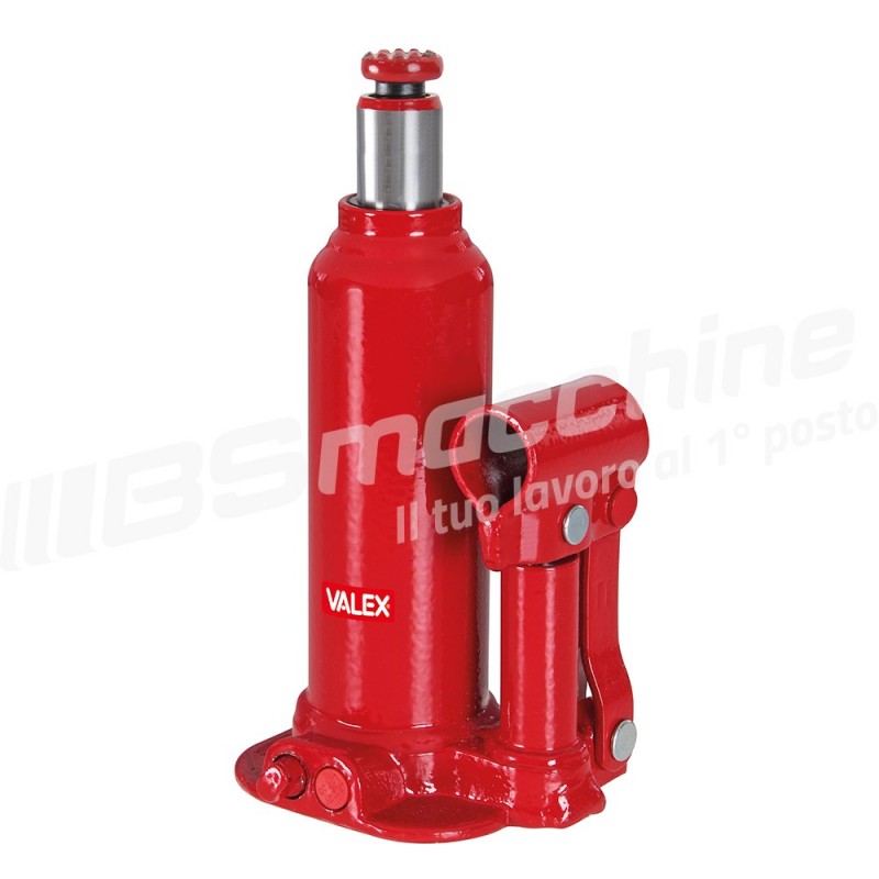 Cric idraulico a bottiglia VALEX 1651004 - 2 ton - altezza min 181 mm -  altezza max 345 mm