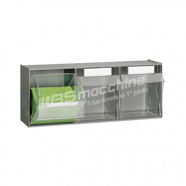 Cassettiera porta minuteria FAMI VISUAL BOX 3 cassetti per scaffale vuoto  da parete